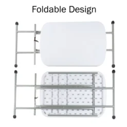 Hastings Home Folding TV Tray Utility Table With 3 Height Levels - 26", White/Gray 7 Hastings Home Folding TV Tray Utility Table With 3 Height Levels - 26", White/Gray -Hastings Home Sales GUEST 9359a65c ffd6 4009 a038 4ec9f970547b