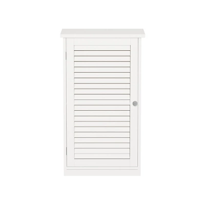 Hastings Home Freestanding Bathroom Linen Cabinet With Shutter Door – 17.5" X 31", White 6 Hastings Home Freestanding Bathroom Linen Cabinet With Shutter Door – 17.5" X 31", White - Image 6