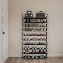 Hastings Home Space-Saving Shoe Rack - 10-Tier, Black 5 Hastings Home Space-Saving Shoe Rack - 10-Tier, Black -Hastings Home Sales GUEST 9674dc9f 51ef 40ec 9f19 fb9e880263b7