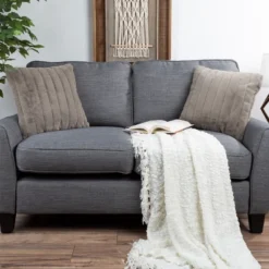 17” Plush Pillows – Set Of 2 Gray Channel Striped Square Accent Pillow Inserts And Covers – For Bedroom Or Living Room By Lavish Home 7 17” Plush Pillows – Set Of 2 Gray Channel Striped Square Accent Pillow Inserts And Covers – For Bedroom Or Living Room By Lavish Home -Hastings Home Sales GUEST 971ede2b bb13 4656 b0bc 863f54dfe2a6