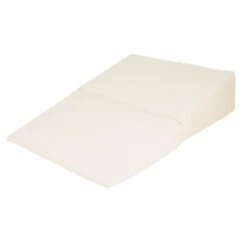 Hastings Home Folding Wedge Pillow With Memory Foam Filling And Cover - Ivory