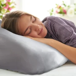 Satin Microfiber Pillowcases For Hair & Skin- Set Of 2 King Size Pillow Covers, Hidden Zippe By Hastings Home (Silver Gray) -Hastings Home Sales GUEST 9dd304f5 7562 421f a997 cb4d6ef4ad07