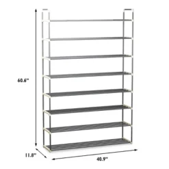 Hastings Home 8-Tier Shoe Storage Rack - Room For 48 Pairs Of Shoes, 60.6" X 11.8" X 40.9" 9 Hastings Home 8-Tier Shoe Storage Rack - Room For 48 Pairs Of Shoes, 60.6" X 11.8" X 40.9" -Hastings Home Sales GUEST 9e79ab5d e40e 47dc bd8e b6b9ffc60e76