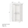 Hastings Home Freestanding Bathroom Linen Cabinet With Shutter Door – 17.5" X 31", White