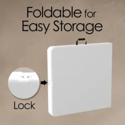 Hastings Home 4-Foot Folding Portable Plastic Utility Tabletop With Adjustable 2-Height Settings -Hastings Home Sales GUEST b72bbc68 7584 4378 a618 06c91b93000d