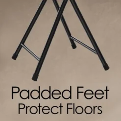 Hastings Home 18-Inch Heavy-Duty Folding Padded Stool Stool With 300lb Capacity, Black -Hastings Home Sales GUEST b80d1844 115a 4351 a78b 783518980d0e