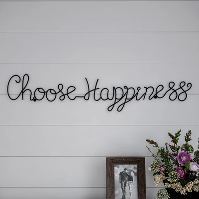 Metal Cutout- Choose Happiness Cursive Cutout Sign-3D Word Art Home Accent Decor-Perfect For Modern Rustic Or Vintage Style By Hastings Home 1 Metal Cutout- Choose Happiness Cursive Cutout Sign-3D Word Art Home Accent Decor-Perfect For Modern Rustic Or Vintage Style By Hastings Home