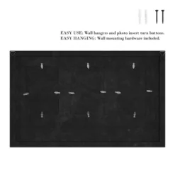 Wall Picture Collage With 3 Hanging Hooks- Wall Mounted Photo Frame Decor With Rustic Wood Look, Holds 4x6 Pictures By Hastings Home -Hastings Home Sales GUEST bc80b913 6003 4e0f a778 93b709207cb3