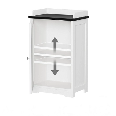 Bathroom Storage Cabinet With Adjustable Shelf White - Hastings Home 5 Bathroom Storage Cabinet With Adjustable Shelf White - Hastings Home - Image 5