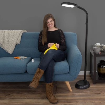 Hastings Home Daylight LED Floor Lamp – 17W, Black 3 Hastings Home Daylight LED Floor Lamp – 17W, Black - Image 3