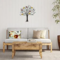 Hastings Home Hand Painted Tree Of Life Butterfly Metal Wall Art -Hastings Home Sales GUEST c2728487 71b5 4450 93d2 ad33149a565b