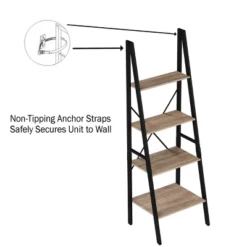 Hastings Home 4-Tier Ladder-Style Bookcase, Gray -Hastings Home Sales GUEST c2eb7f73 5519 468d 8fb5 6cc554a4edd8