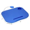 Hastings Home Portable Cushioned Lap Desk With Removable Gooseneck LED Light, Cup Holder, And Pen Slot - Blue
