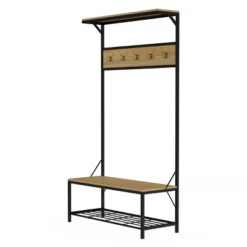 Hastings Home 3-in-1 Freestanding Entryway Storage Bench And Metal Hall Tree Organizer- Sand/Black 11 Hastings Home 3-in-1 Freestanding Entryway Storage Bench And Metal Hall Tree Organizer- Sand/Black -Hastings Home Sales GUEST c8e19fb5 8f5f 4690 92d6 2c19f03174ad