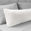 Hastings Home Soft Body Pillow Cover With Zipper - White