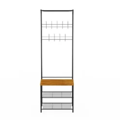 Hastings Home Entryway Bench With Coat Rack, Seat, Hooks, And Shoe Storage, Black 9 Hastings Home Entryway Bench With Coat Rack, Seat, Hooks, And Shoe Storage, Black -Hastings Home Sales GUEST cbc6666d d43f 4adb b322 70ada2122f30
