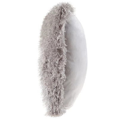 Oversized Floor Or Throw Pillow Square Luxury Plush- Shag Faux Fur Glam Decor Cushion For Bedroom Living Room Or Dorm By Hastings Home (Grey) 2 Oversized Floor Or Throw Pillow Square Luxury Plush- Shag Faux Fur Glam Decor Cushion For Bedroom Living Room Or Dorm By Hastings Home (Grey) - Image 2