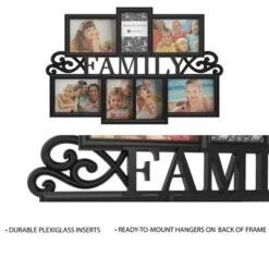 Hastings Home Family Collage Picture Frame With Text Design And 7 Openings For Three 4x6 And Four 5x7 Photos - 23.5" X 16", Black 6 Hastings Home Family Collage Picture Frame With Text Design And 7 Openings For Three 4x6 And Four 5x7 Photos - 23.5" X 16", Black -Hastings Home Sales GUEST cd9ea258 c426 43c0 bdfe e34f5a353aa5