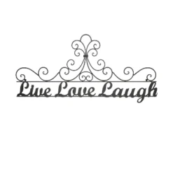 Metal Cutout-Live Laugh Love Decorative Wall Sign-3D Word Art Home Accent Decor-Modern Rustic Or Vintage Farmhouse Style By Hastings Home