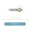 1-Inch Curtain Rod- Decorative Modern Urn Finials And Hardware- For Home Decor In Bedroom And Kitchen, 66-120-Inch By Hastings Home (Gray)