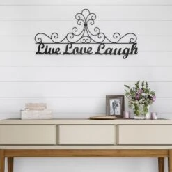 Metal Cutout-Live Laugh Love Decorative Wall Sign-3D Word Art Home Accent Decor-Modern Rustic Or Vintage Farmhouse Style By Hastings Home -Hastings Home Sales GUEST d6114828 bd70 47b9 a2b6 2694534dc9c0