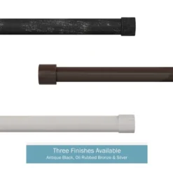 1-Inch Curtain Rod- Decorative End Cap Style Finials And Hardware- For Home Decor In Bedroom And Kitchen, 48-84-Inch By Hastings Home (Silver) -Hastings Home Sales GUEST d915962c fbc7 4fef 8148 80bf86a556da