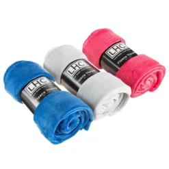 Fleece Throw Blanket- Set Of 3- Blue, Gray & Pink Plush 60x50" Blankets- Soft & Cozy For Travel, Outdoors & Lounging On The Sofa By Hastings Home -Hastings Home Sales GUEST d923fa72 94ac 43bd 832e 37777ef2f9ff