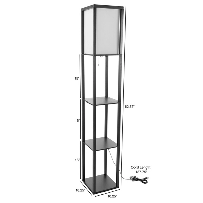 Hastings Home Floor Lamp – Etagere Style Standing Light With 3 Tiers Of Storage Shelving, Black 1 Hastings Home Floor Lamp – Etagere Style Standing Light With 3 Tiers Of Storage Shelving, Black