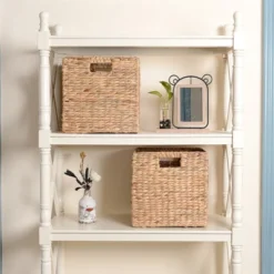 Hastings Home 12-Inch Square Handmade Wicker Storage Bin Foldable Basket Made Of Water Hyacinth | Set Of 2 11 Hastings Home 12-Inch Square Handmade Wicker Storage Bin Foldable Basket Made Of Water Hyacinth | Set Of 2 -Hastings Home Sales GUEST db516739 5d52 4cd8 a817 6e3d07c1492c