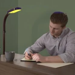 Hastings Home Natural Daylight Floor Lamp - 60", Dark Brown Woodgrain -Hastings Home Sales GUEST dbbfd5f6 9764 46e8 8dde 4a820f62114b