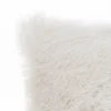 18” Plush Pillows – Set Of 2 Luxury Square Accent Pillow Inserts And Shag Glam Covers – For Bedroom Or Living Room By Lavish Home (White)