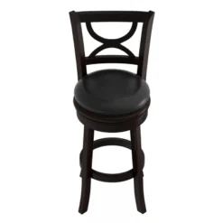 Hastings Home 29-Inch Swivel High Back Bar Stool With 360 Degree Rotating Seat, Black -Hastings Home Sales GUEST ef57244e e695 4e2c 962c 8d0cc32fd0a7