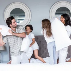 Hastings Home Memory Foam Body Pillow With Hypoallergenic Zippered Protector - Pink -Hastings Home Sales GUEST f3254b3d e6ba 48a3 9b64 81d82365e916