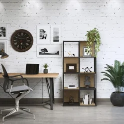 Hastings Home 4-Tier 8 Cube Style Bookcase, Oak -Hastings Home Sales GUEST f4723902 1595 4e98 859c 3320be631b70