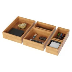 Drawer Organizer -5 Compartment Modular Natural Wood Bamboo Space Saver Tray Storage For Kitchen, Office, Bedroom And Bathroom By Hastings Home 8 Drawer Organizer -5 Compartment Modular Natural Wood Bamboo Space Saver Tray Storage For Kitchen, Office, Bedroom And Bathroom By Hastings Home -Hastings Home Sales GUEST f541f727 8324 4ba5 8d24 af46b882a708