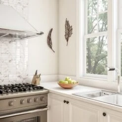 Wall Decor-Set Of Two Metal Feather Hanging Wall Art Laser Cut Contemporary Nature Sculpture For Living Room, Bedroom, Kitchen By Hastings Home -Hastings Home Sales GUEST f6a14975 fb6e 4283 96c7 3c4c0e945b4f