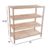 Hastings Home 4-Tier Space-Saver Wood Shoe Rack And Storage Shelves
