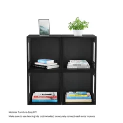 Hastings Home End Table, Stackable Modular Cube With Open Sides, Black -Hastings Home Sales GUEST f8ed9c06 8fa0 4ec4 abb0 74f2a1d95914