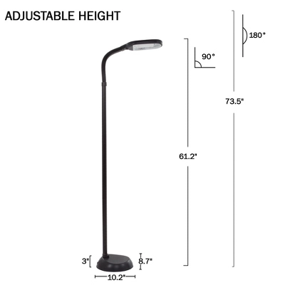 Hastings Home Adjustable Floor Lamp – 6ft Full Spectrum Natural Sunlight Lamp With Bendable Neck 1 Hastings Home Adjustable Floor Lamp – 6ft Full Spectrum Natural Sunlight Lamp With Bendable Neck