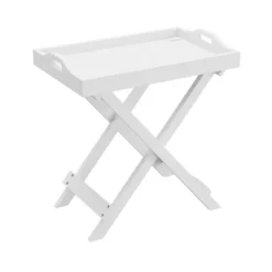 Hastings HomeFolding End Table With Wooden Stand And Removable Top Tray, White 11 Hastings HomeFolding End Table With Wooden Stand And Removable Top Tray, White -Hastings Home Sales GUEST fa753924 f8a4 4614 ada0 1f642e11c029