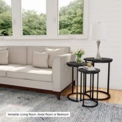 Hastings Home End Tables With Faux Marble Top And Black Metal Base Nesting Tables, Black, Set Of 3 10 Hastings Home End Tables With Faux Marble Top And Black Metal Base Nesting Tables, Black, Set Of 3 -Hastings Home Sales GUEST fc2b05e1 405a 401a ae95 ce2e2acbad44